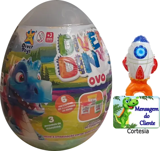 Diver Dinos Ovo De Dinossauro Kit Massa De Modelar