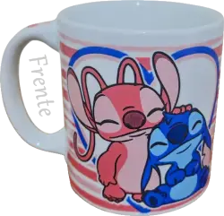 Caneca Romântica de Stitch