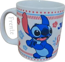 Caneca Romântica de Stitch
