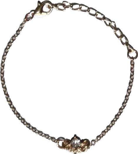 Pulseira com cristal branco 