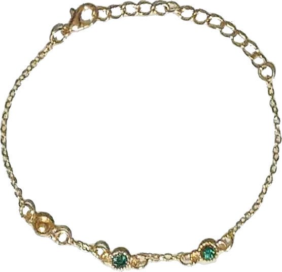 Pulseira cristais verde